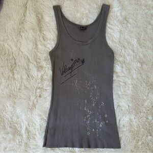 Volcom Women’s Gray Floral Tank Top Size: L